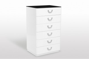 Arletto 6 Drawer White Gloss Chest Of Drawers