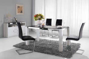 Azzurro High Gloss White Dining Table - 1.5m