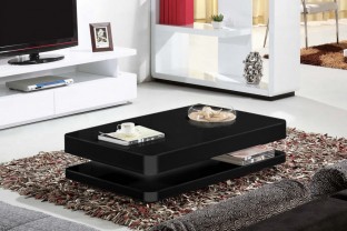 Courbe 1.2m Black Gloss Coffee Table