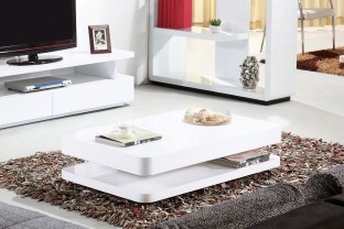 Courbe 1.2m White Gloss Coffee Table