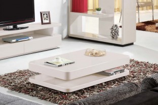 Courbe 1.2m Taupe Gloss Coffee Table