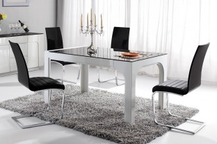 Oblique 1.4m High Gloss Dining Table